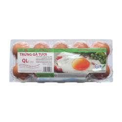 Trứng gà tươi size XL 68g QL hộp 10 quả (1 Hộp)