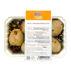 Trứng lòng đào ngâm tương Wiki Fresh khay 500g (1 Khay)