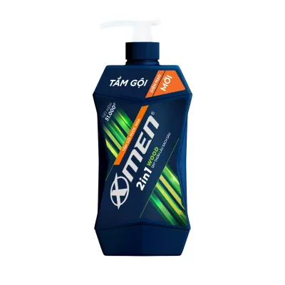 Tắm gội 2 in 1 wood X-men chai 650g