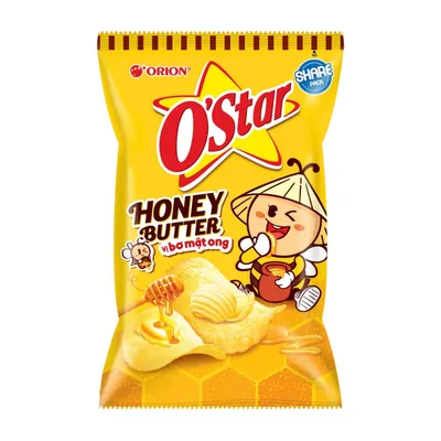 Snack khoai tây vị bơ mật ong O'star gói 78g