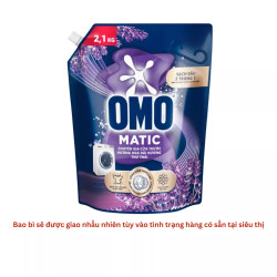 Nước giặt cửa trước hương hoa oải hương thư thái Omo túi 2.1kg (1 Túi)