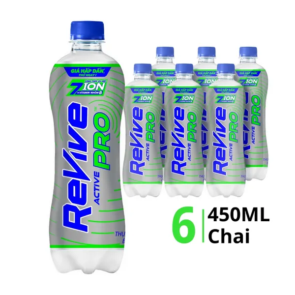 Lốc 6 chai nước uống điện giải Active Pro Revive 450ml
