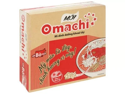Thùng 30 gói mì dinh dưỡng khoai tây Omachi xốt bò hầm 80g