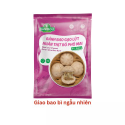 Bánh bao gạo lứt nhân thịt bò phô mai Bamboo gói 240g (1 Gói)