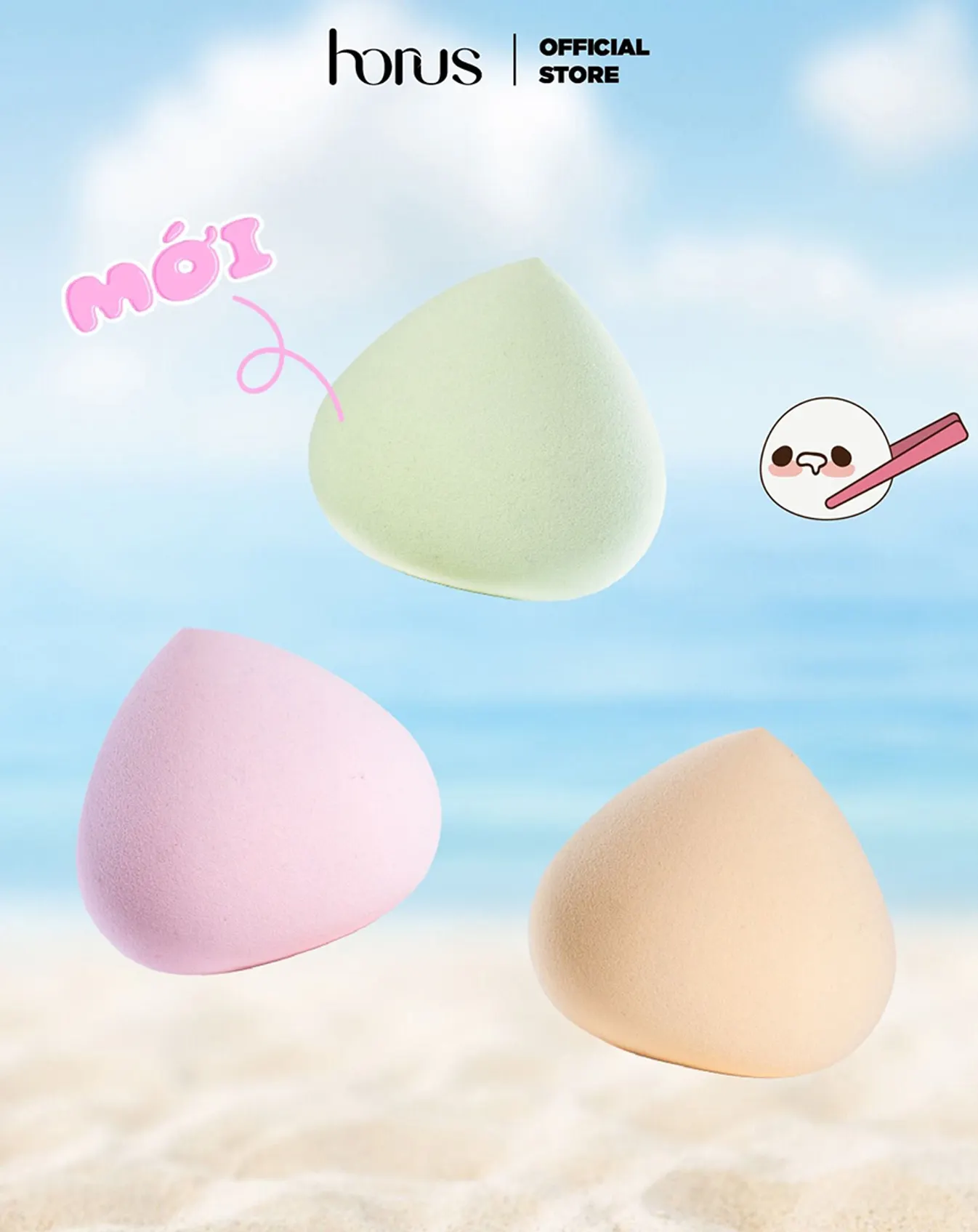 Bông Mút Trang Điểm Horus Mochi Fluffy Sponge - Mango - Image 2