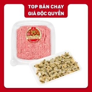 Combo nghêu lụa 150g và thịt heo xay 200g