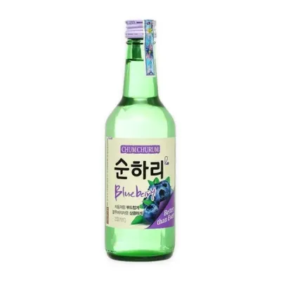 Rượu Soju vị việt quất tự nhiên 12% Chumchurumchai 360ml