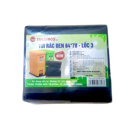 Lốc 3 túi rác TBP đen size đại 64*78cm 26-29 cái