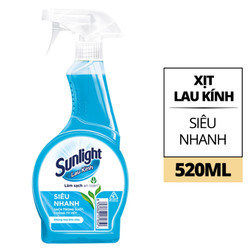 Xịt lau kính siêu nhanh Sunlight chai 520ml