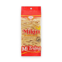 Mì trứng vuông không phẩm màu sợi dẹp Mikiri gói 320g (1 Gói)