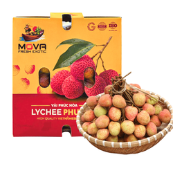 Vải u hồng Bắc Giang thùng 3KG (1 Thùng)