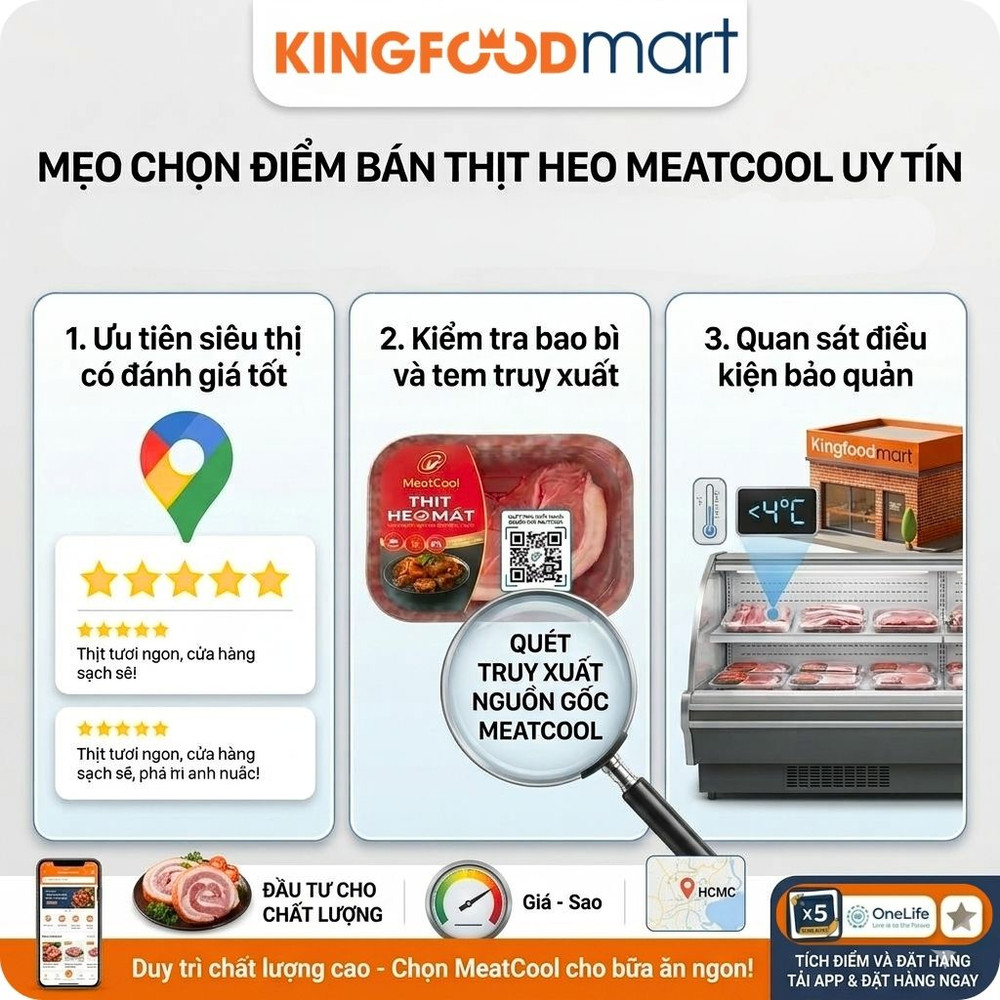 Mẹo chọn điểm bán thịt heo Meatcool uy tín