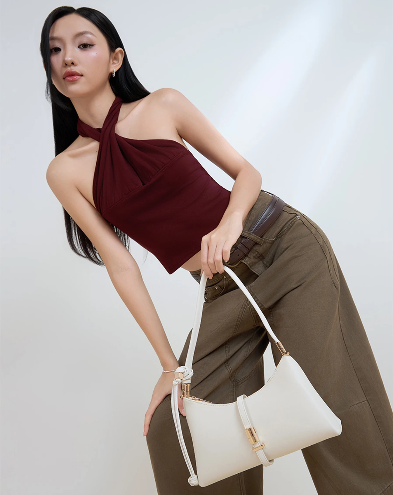 Túi Xách Nhỏ Top Handle Phối Khoá - Image 3