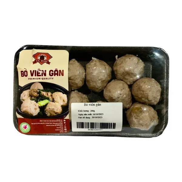 Bò viên gân VN Pure khay 200g