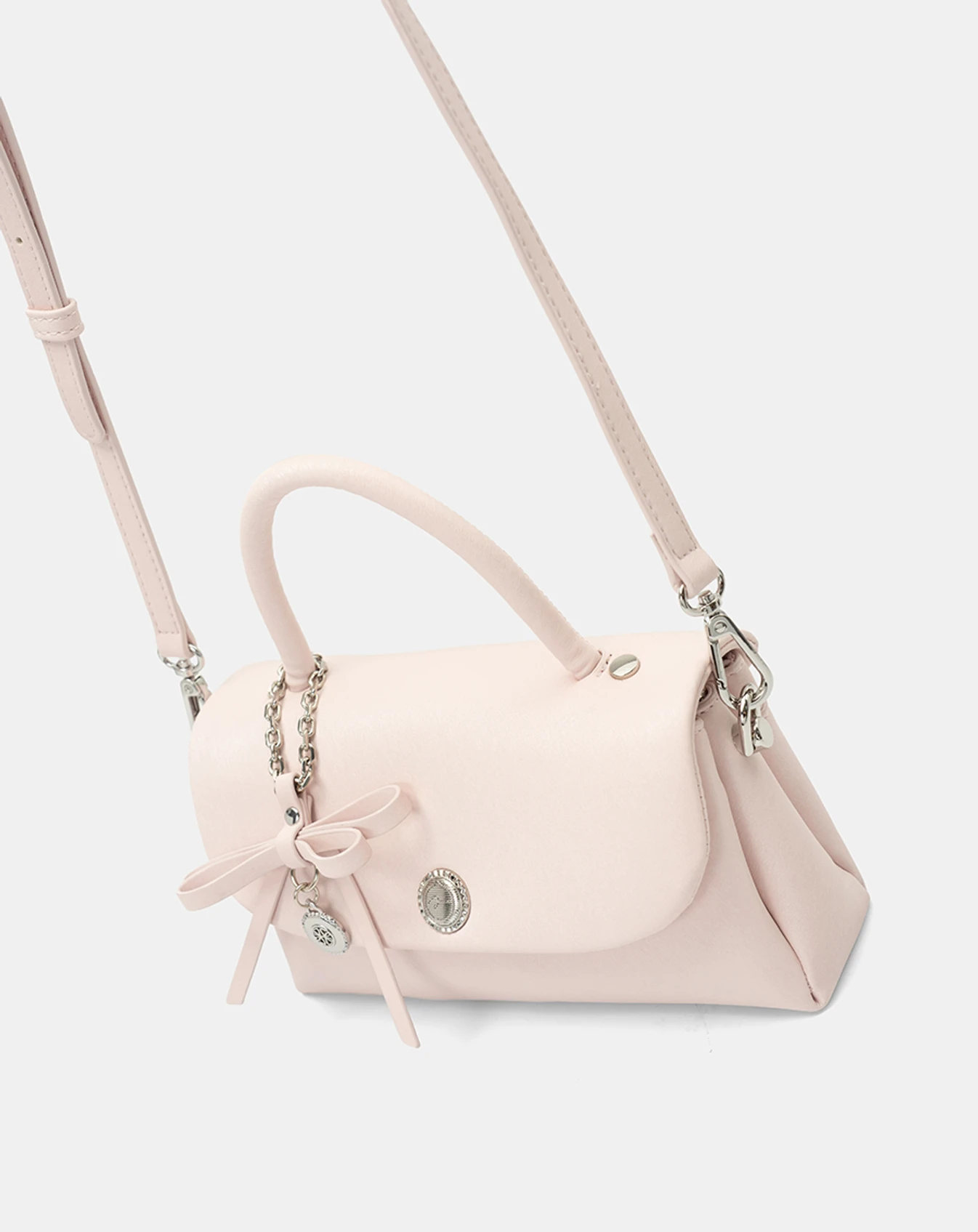 Túi Xách Nhỏ Top Handle Phối Charm Nơ - Image 3