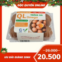 Trứng gà tươi Omega & DHA size 60g QL hộp 6 quả (1 Hộp)