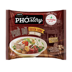 Phở bò truyền thống nước trong có thịt thật Phở Story gói 131 (1 Gói)