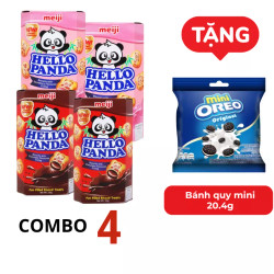 Combo bánh gấu Hello Panda cho bé vị dâu và socola