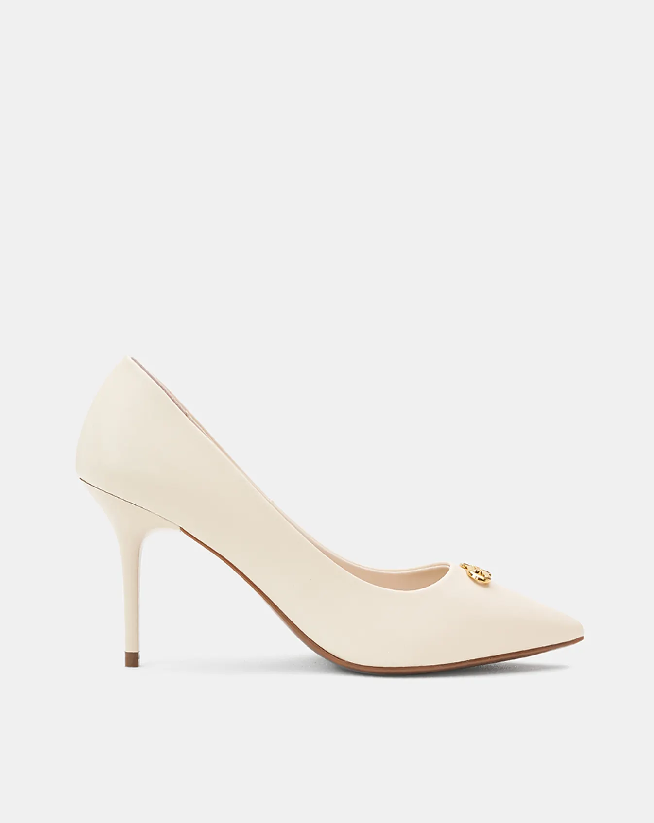 Giày Cao Gót Pump Phối Khóa Trang Trí - Image 1