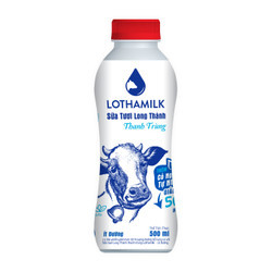 Sữa thanh trùng ít đường Lothamilk chai 500ml (1 Chai)