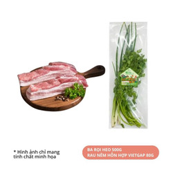 Combo 500g ba rọi heo và rau nêm