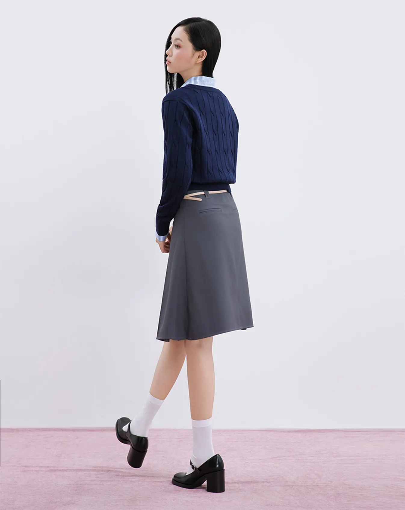 Áo cardigan dệt kim vặn thừng - Image 3