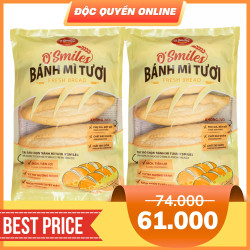 Combo 2 bánh mì tươi đông lạnh O'Smiles 350g (5x70g)