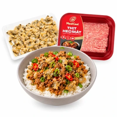 Combo nghêu rim thịt băm