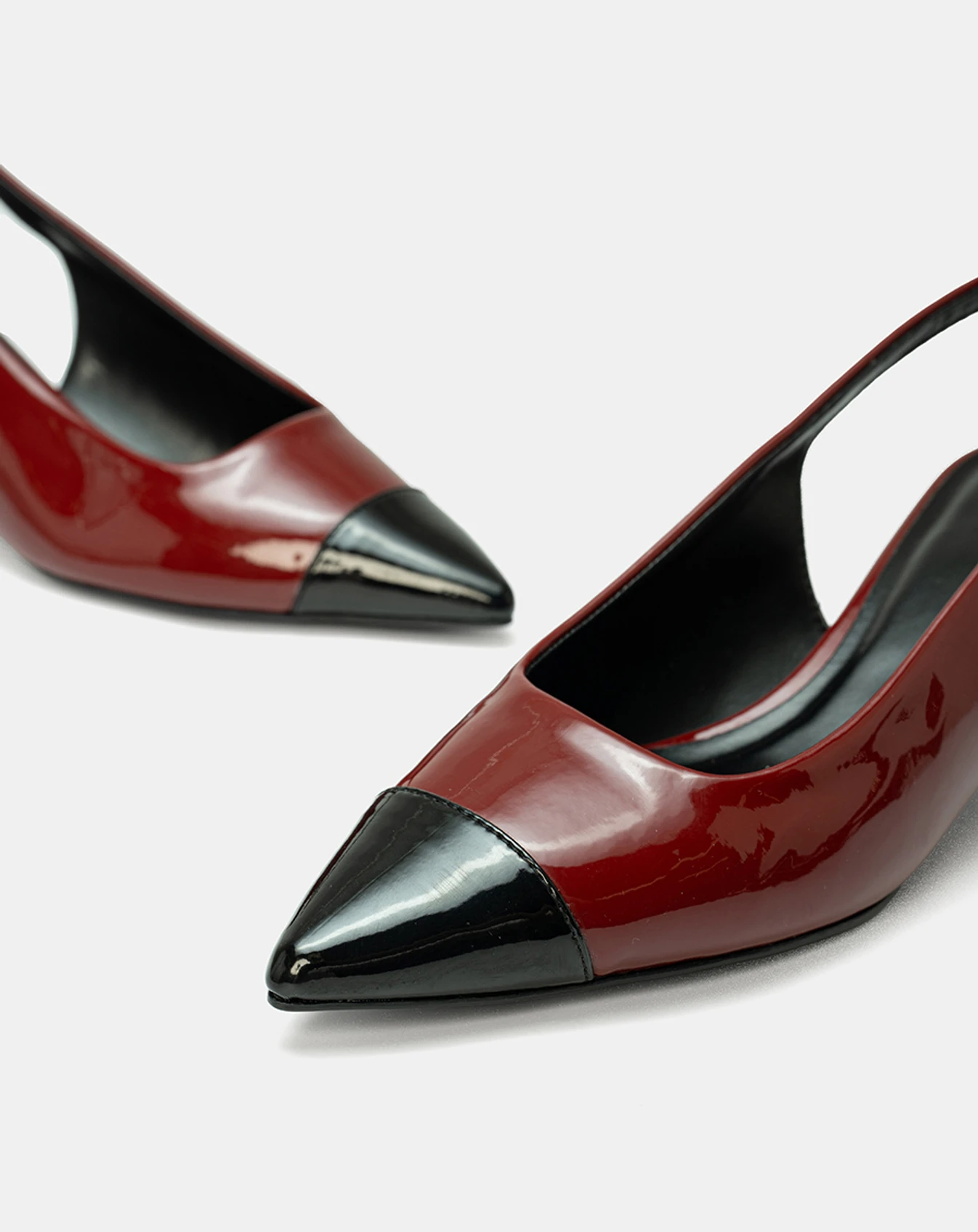 Giày Cao Gót Slingback Mũi Nhọn Phối Toecap - Image 5