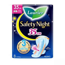 Băng vệ sinh Safety Night ban đêm 35cm Laurier gói 8 miếng