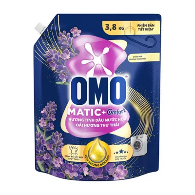 Nước giặt Omo cửa trước hương hoa oải hương thư thái túi 3.8kg