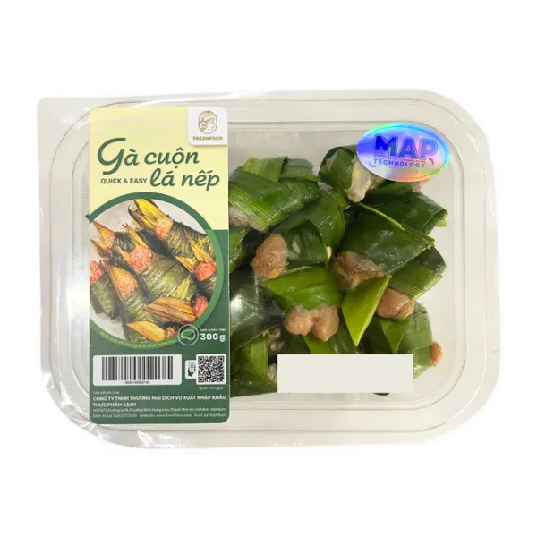 Gà cuộn lá nếp Freshfoco khay 300g
