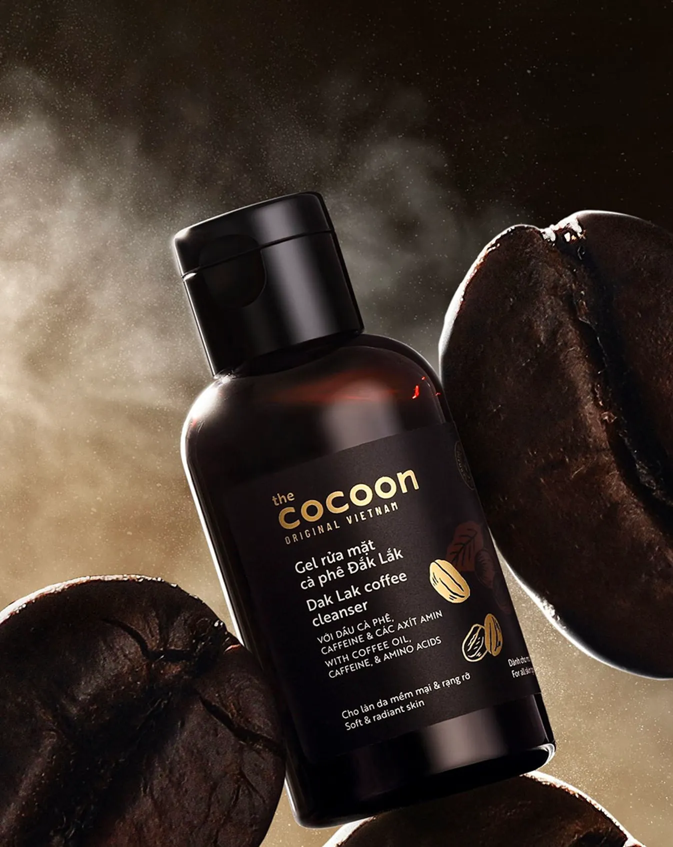 Gel Rửa Mặt Cocoon Cà Phê Đắk Lắk Làm Sạch Dịu Nhẹ Giúp Da Tươi Sáng, Đều Màu 140ml - Image 2