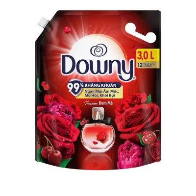 Nước xả vải hương đam mê Downy túi 3L