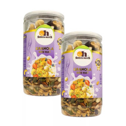 Combo Granola siêu hạt Oh Smile Nuts hũ 500g ( 2 Hộp)