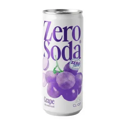 Soda Zero Cloop vị nho lon 250ml