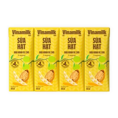 Lốc 4 hộp sữa hạt óc chó Vinamilk 180ml