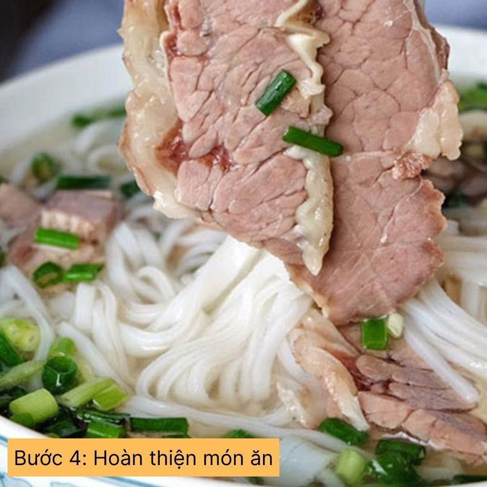 hoàn thiện món ăn