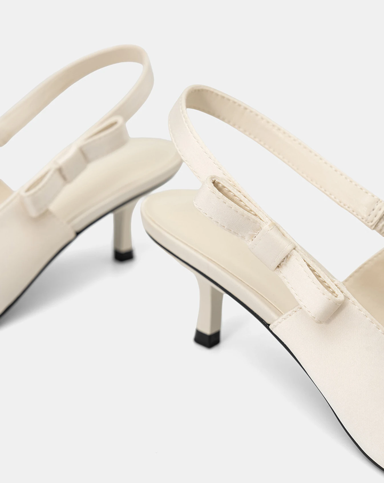 Giày Cao Gót Slingback Phối Nơ Hậu - Image 3