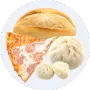 Bánh bao, bánh mì, pizza