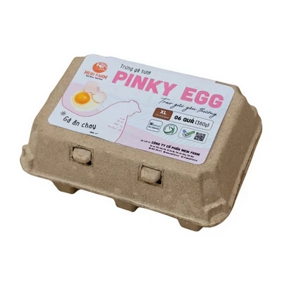 Hộp 6 quả trứng gà Pinky size 60g Mebi Farm