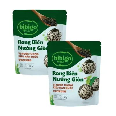 Combo 2 gói rong biển nướng giòn vị nước tương Bibigo 30g