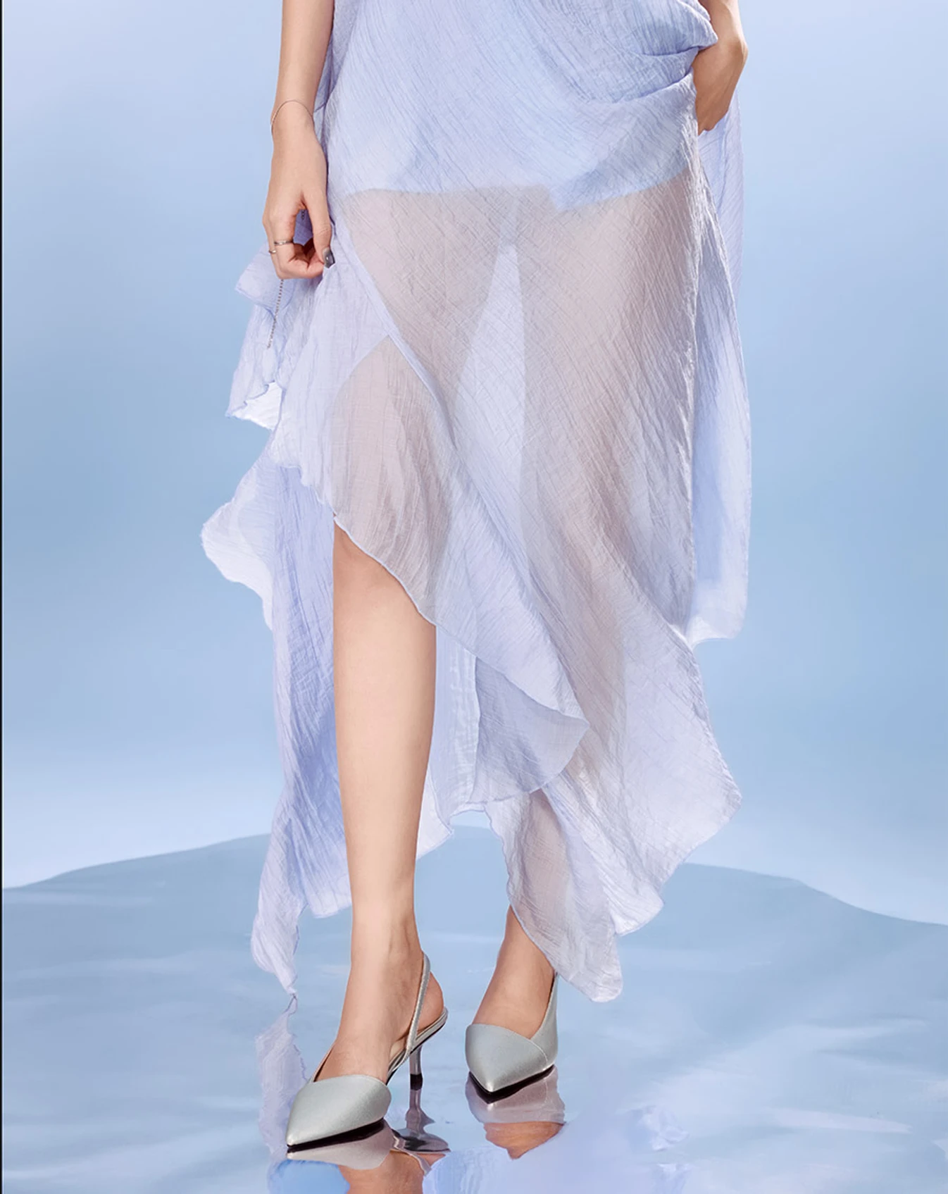 Giày Cao Gót Slingback Kitten Heel Mũi Nhọn - Image 2