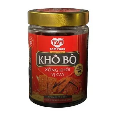 Khô bò xông khói vị cay Tam Food hũ 170g