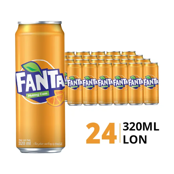 Thùng 24 lon nước ngọt Fanta hương cam 320ml