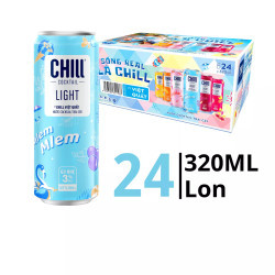 Thùng nước trái cây lên men vị việt quất & vodka Chill Cocktail lon 320ml (24 Lon)