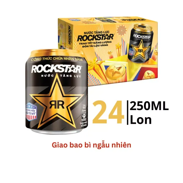 Thùng 24 lon nước tăng lực Rockstar 250ml