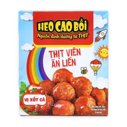 Thịt viên ăn liền xốt cà Heo Cao Bồi hộp 200g (1 Gói)