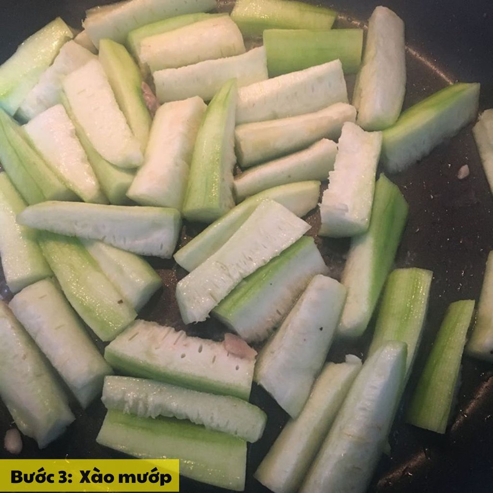 xào mướp