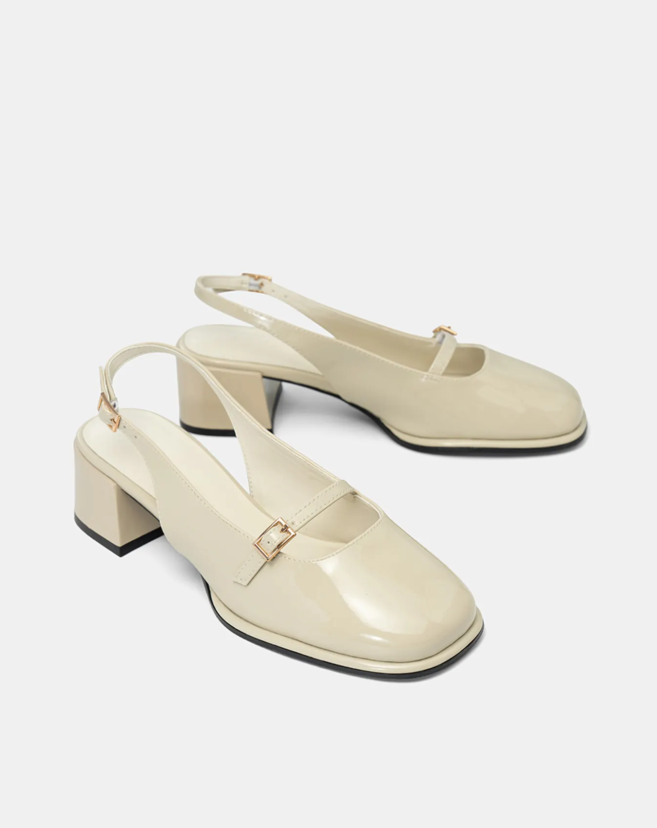 Giày Cao Gót Mũi Vuông Slingback - Image 5